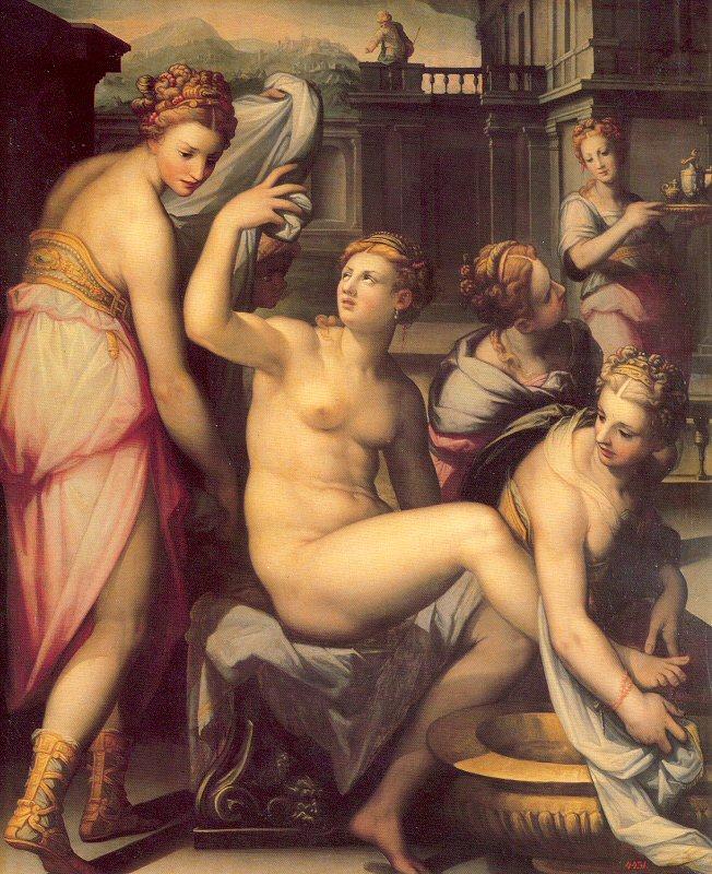 Naldini, Giovanni Battista Bathsheba Bathing France oil painting art